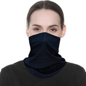 img 2 attached to 🧣 Ultimate UV Protection: Neck Gaiter Face Cover Balaclava Headwear - Stay Cool and Protected with Breathable Bandanas Scarf