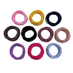 img 2 attached to Multicolor Elastics Ponytail Holders Diameter