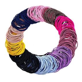 img 4 attached to Multicolor Elastics Ponytail Holders Diameter