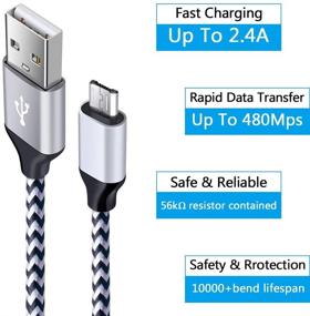 img 1 attached to 📱 Ultimate Fast Charging Kit: Android Car Charger, Home Plug, Micro USB Cable for Samsung Galaxy, LG, Motorola