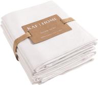 🧺 kaf home flour sack kitchen towels: white, set of 4 [100% cotton] logo