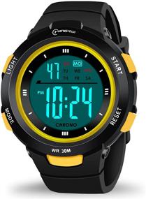 img 4 attached to CakCity Waterproof Stopwatch Military Boys' Watches - Enhanced SEO