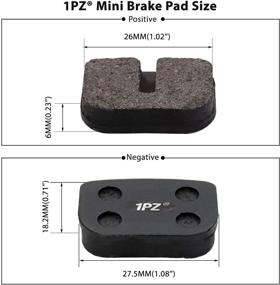 img 3 attached to 🔧 1PZ DP2-4S1 Тормозные колодки: Улучшите задние тормоза мини-мотоцикла Motovox MBX10 79cc с 4 запасными деталями MBX-10