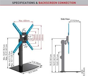 img 1 attached to Barkan Tabletop TV Mount - Swivel & Tilt Flat/Curved Stand Base for 29-58 inch TVs, Holds Up to 55 lbs, Patented Design with Tempered Glass and 3 Year Warranty, Compatible with LED OLED LCD, Black