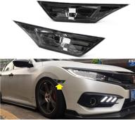 🔦 замена светодиодного маркера с курильным стеклом lj international для honda civic 2016-2019 - качественные аксессуары для оптимальной производительности. логотип