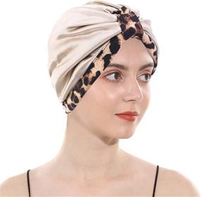 img 1 attached to 🧣 DuoZan Cotton Turbans with Satin Liner – Double-Layered Chemo Cap and Sleep Bonnet