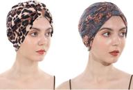 🧣 duozan cotton turbans with satin liner – double-layered chemo cap and sleep bonnet logo