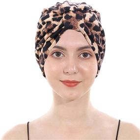 img 3 attached to 🧣 DuoZan Cotton Turbans with Satin Liner – Double-Layered Chemo Cap and Sleep Bonnet