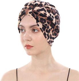 img 2 attached to 🧣 DuoZan Cotton Turbans with Satin Liner – Double-Layered Chemo Cap and Sleep Bonnet