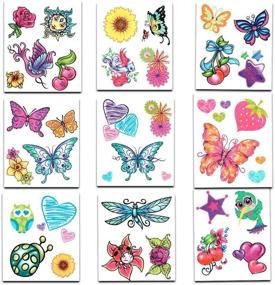img 3 attached to Crenstone Glitter Tattoos: 50 Stunning Designs of Hearts, Butterflies, Flowers, and More!