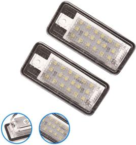 img 3 attached to 🔦 Beneges 2 Pcs Error Free Xenon White LED License Plate Light Housing for 2001-2009 Audi A3 A4 A6 A8 S3 S4 S6 S8 C6 Q7 RS4 RS6 - Rear License Tag Lights Lamp F1TZ-13550-A