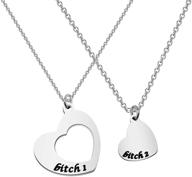 👯 friendship jewelry set, bff best friend necklaces, matching gifts for best bitches, birthday gifts logo