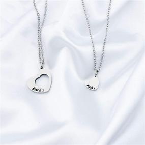 img 3 attached to 👯 Friendship Jewelry Set, BFF Best Friend Necklaces, Matching Gifts for Best Bitches, Birthday Gifts