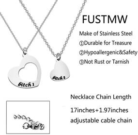 img 1 attached to 👯 Friendship Jewelry Set, BFF Best Friend Necklaces, Matching Gifts for Best Bitches, Birthday Gifts