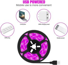 img 3 attached to 🌈 Pink LED Strip Light: Waterproof, USB/Battery Powered, 200cm Length - Enhance Your Ambience with 120 Units SMD5050 LEDs