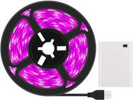 🌈 pink led strip light: waterproof, usb/battery powered, 200cm length - enhance your ambience with 120 units smd5050 leds logo