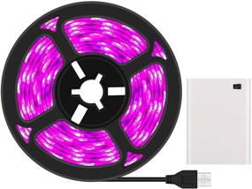 img 4 attached to 🌈 Pink LED Strip Light: Waterproof, USB/Battery Powered, 200cm Length - Enhance Your Ambience with 120 Units SMD5050 LEDs