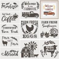 🏡 farmhouse stencils – 10 reusable stencils for scrapbooking, drawing, and diy decor, 2 sizes and 10 patterns available logo