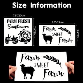 img 3 attached to 🏡 Farmhouse Stencils – 10 Reusable Stencils for Scrapbooking, Drawing, and DIY Decor, 2 Sizes and 10 Patterns Available