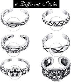 img 3 attached to LOLIAS Rings Women Knuckle Adjustable