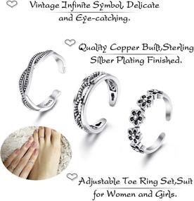 img 2 attached to LOLIAS Rings Women Knuckle Adjustable