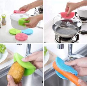 img 3 attached to 🧽 LODESTAR Silicone Dish Sponge and Dishwashing Cloths Set - 6 Pack Kitchen Scrubber and 5 Pack Cleaning Cloths for Fast, Safe Cleaning