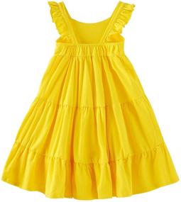 img 2 attached to 🌞 Vieille Summer Yellow Mustard Sundress: Stylish Girls' Clothing and Dresses to Beat the Heat!