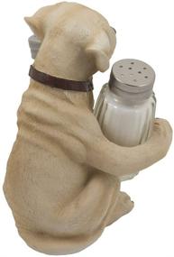 img 1 attached to 🐾 Labrador Retriever Salt and Pepper Shaker Set with Display Stand - Lodge & Hunting Cabin Kitchen Decor, Dog Figurine Holder, Table Centerpieces, Perfect Puppy Gifts for Hunters