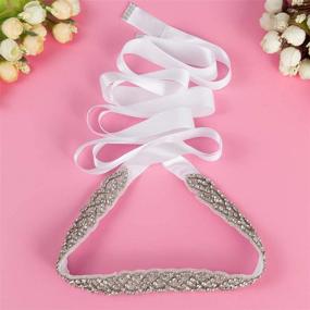 img 3 attached to 💎 Handmade Rhinestone Bridal Belts: Perfect Sashes for Wedding Dresses