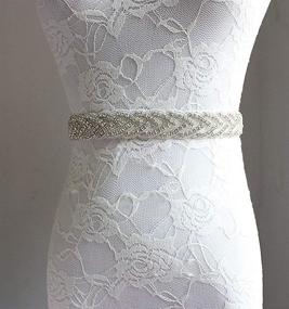 img 1 attached to 💎 Handmade Rhinestone Bridal Belts: Perfect Sashes for Wedding Dresses