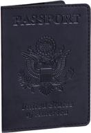 👜 brown women's travel passport cover holder: stylish accessory for jetsetters логотип