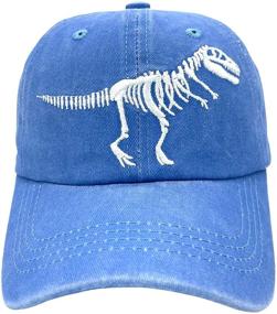 img 3 attached to Dinosaur Embroidered Baseball Accessories and Hats & Caps for Boys - NVJUI JUFOPL