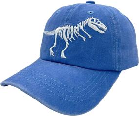 img 4 attached to Dinosaur Embroidered Baseball Accessories and Hats & Caps for Boys - NVJUI JUFOPL