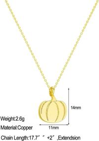 img 3 attached to 🎃 Stylish Pumpkin Pendant Set: 2Pcs Necklace Earrings for Women & Girls, Perfect for Thanksgiving Fashion