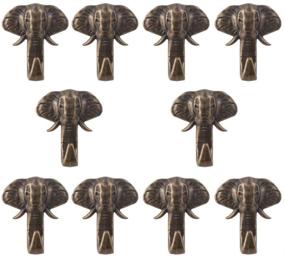 img 4 attached to 🥒 Cucumis Elephant Style Picture Link Soft Nail, Bronze Finish - Set of 10 Pcs - No Accessories needed