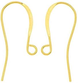 img 3 attached to 🎀 200pcs Hypoallergenic Strong Ear Wire French Earring Hooks, Gold Plated Brass Earwire Connectors for Jewelry Making, 0.8mm/0.031 Inch/20 Gauge, CF244-2