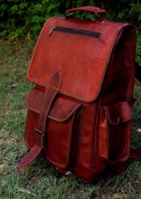 img 2 attached to 🎒 Handmadecraft Genuine Leather Rucksack Backpack: Classic Style & Exceptional Craftsmanship