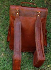 img 1 attached to 🎒 Handmadecraft Genuine Leather Rucksack Backpack: Classic Style & Exceptional Craftsmanship