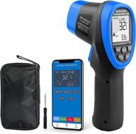 🌡️ bluetooth non-contact digital laser infrared thermometer, infurider yf-985capp ir high temperature gun -58℉~1472℉ – ideal for hvac, oven, kilning【not for human temperature measurement】 logo