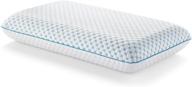 😴 weekender ventilated gel memory foam pillow: reversible cooling cover for all-season comfort – queen size logo