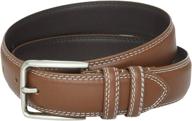 👔 cognac double leather keepers for men's belts - stitched men's accessories logo