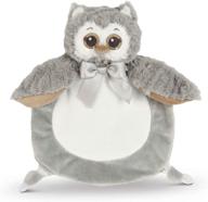 🦉 bearington baby wee owlie - маленькая серая сова-игрушка для детей, 20x18 см. логотип