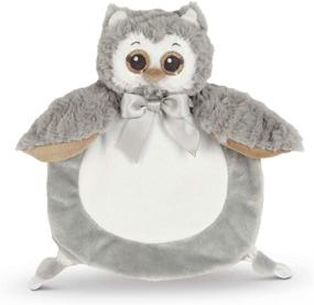 img 4 attached to 🦉 Bearington Baby Wee Owlie - Small Gray Owl Stuffed Animal Lovey Security Blanket, 8x7 inches