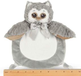 img 1 attached to 🦉 Bearington Baby Wee Owlie - Small Gray Owl Stuffed Animal Lovey Security Blanket, 8x7 inches