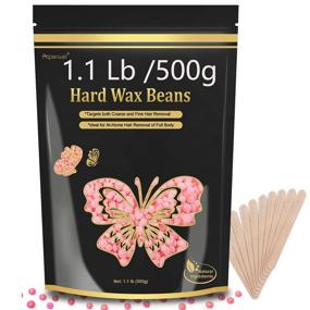 img 4 attached to Wax Beads for Hair Removal: Sensitive Skin, Painless 1LB Waxing Beans for Bikini, 🌸 Eyebrow, Facial at Home Pearl Waxing Beads - With 20 Spatulas for Women & Men (Rose)