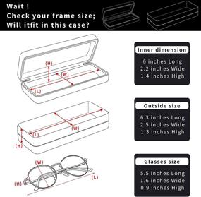 img 3 attached to Durable Eyeglass Case with Soft Pouch, 💪 Cleaning Cloth & Portable Tool: Complete Eyewear Protection