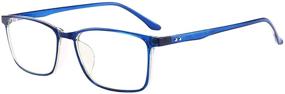 img 2 attached to 👓 Ultra-Lightweight Stylish TR90 Blue Red Fullwosing Glasses with Prescription Range of -6.00 to -8.00