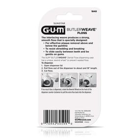 img 2 attached to 🦷 GUM ButlerWeave Waxed Dental Floss: Rewindable Dispenser, Mint Flavor - 6 Pack, 200 Yards Each