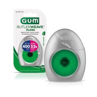 🦷 gum butlerweave waxed dental floss: rewindable dispenser, mint flavor - 6 pack, 200 yards each logo