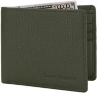 👔 premium louis montini full grain blocking men's wallets, card cases & money organizers: genuine quality! logo